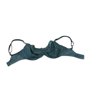 Victoria's Secret Dream Angels Lace Wired Unlined Bra Lingerie Green 32DDD